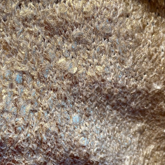 EYE DOLL Open front, metallic textured golden wheat colored jacket, S/M, EUC - Picture 6 of 11